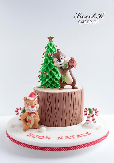 Chip and Dale Christmas Cake - Cake by Karla (Sweet K)