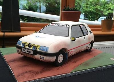 Peugeot 205 Rally Car - Cake by MarksCakes