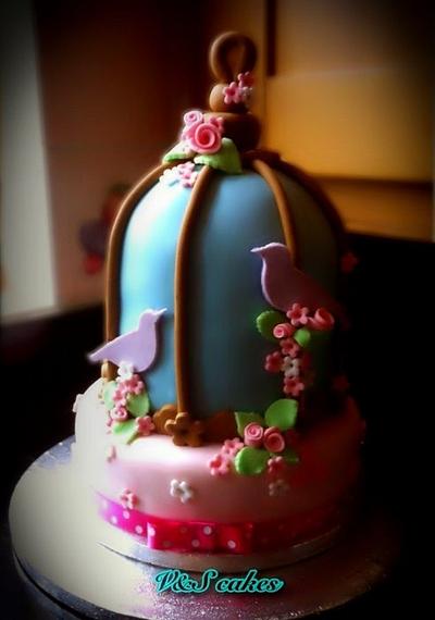 Romantic Birds cage  - Cake by V&S cakes