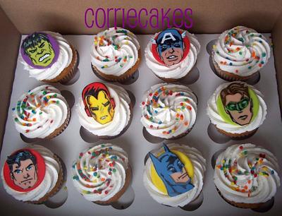 classic superheroes - Cake by Corrie