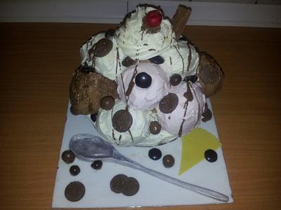 Ice Cream Sundae Cake - Cake by Kristy