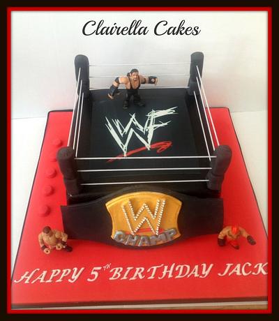 WWF Wrestling Cake   - Cake by Clairella Cakes 