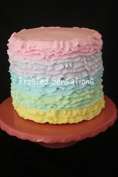 Easter Ruffle cake - Cake by Virginia