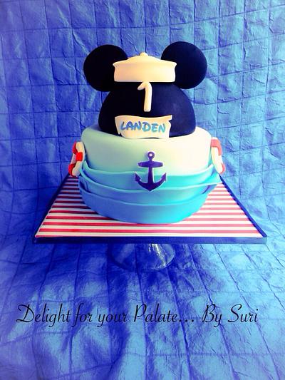 Mickey Mouse Nautical Cake - Cake by Delight for your Palate by Suri