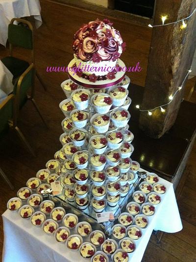Cupcake Wedding Tower - Cake by Alli Dockree