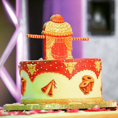 Band,baaja and my brother’s wedding cake ! - Cake by Somoshree Khandekar 