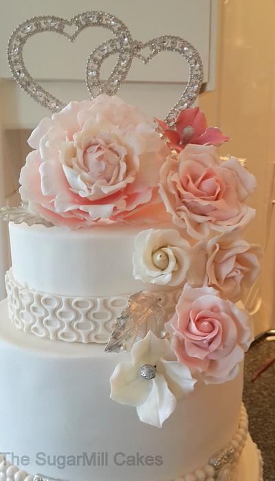 roses and peonies - Cake by sugarmillcakes