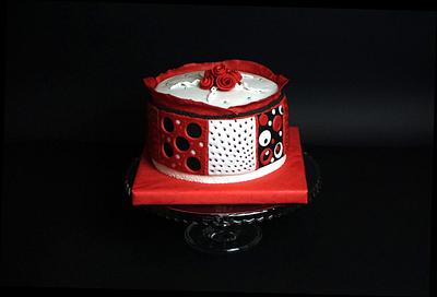 Red, black & white ❤❤❤ - Cake by Dragana
