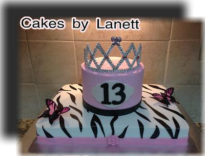 Zebra Princess Cake - Cake by Lanett