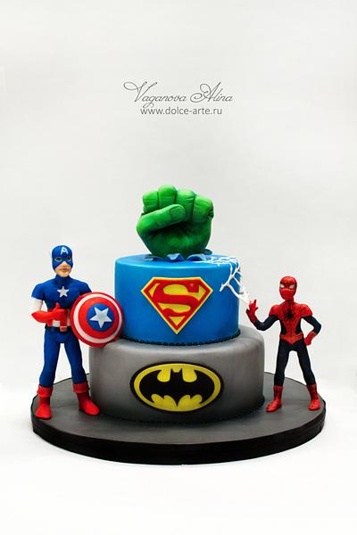 superheroes birthday cake - Cake by Alina Vaganova