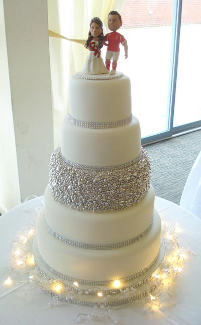 Blinged Up Wedding Cake - Cake by Alison Inglis