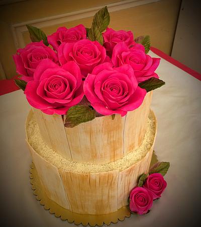 Rose wedding cake  - Cake by Susanna Sequeira