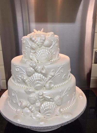 shell wedding cake  - Cake by pat & emma