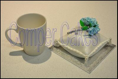 Mini Ring Pillow Cake - Cake by Comper Cakes