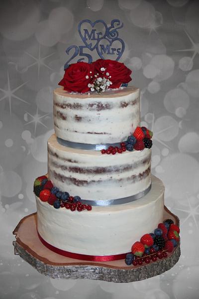 25th anniversary wedding cake - Cake by Cakes for Fun_by LaLuub