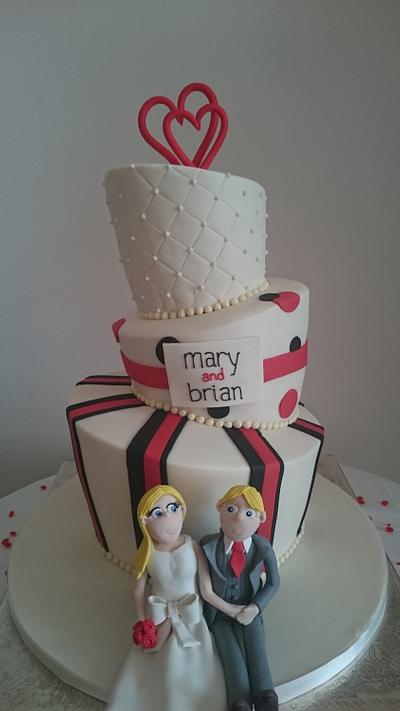 Topsy-turvy wedding cake - Cake by melpasley