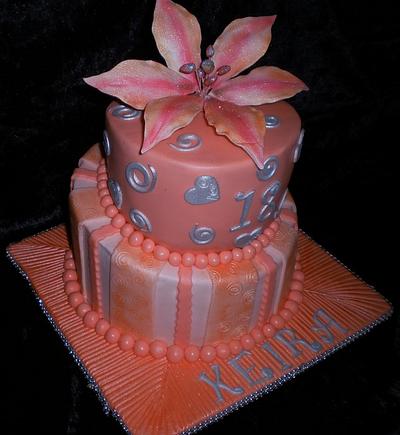 Peach Lilly - Cake by Sugarart Cakes