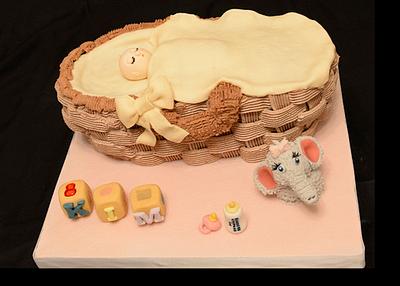 Moses Basket Cake - Cake by DebsDuckCakes