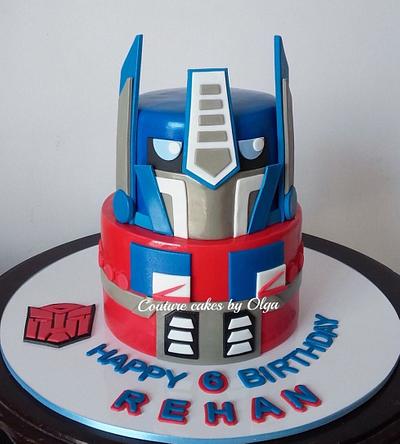 Optimus Prime transformer - Cake by Couture cakes by Olga