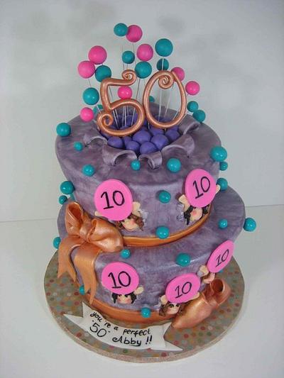 fun fifty vibrant cake - Cake by iriene wang