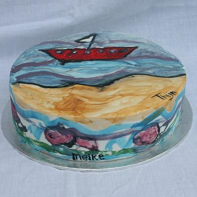 Painted by my kids - Cake by M's Bakery