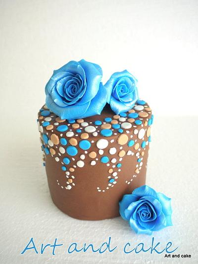 Blue rose - Cake by marja