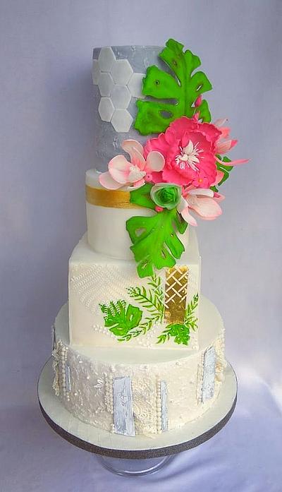 Summer Wedding  - Cake by Minna Abraham