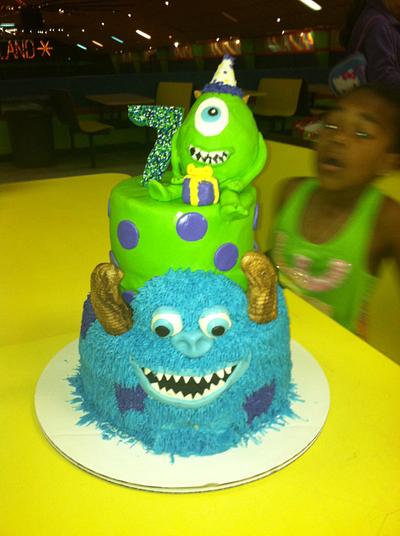 7th birthday monster inc cake - Cake by Baby cakes by amber
