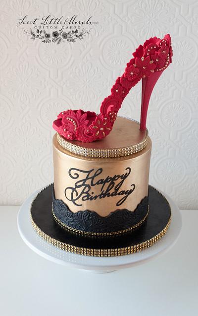 Red Stiletto Heel Cake - Cake by Stephanie