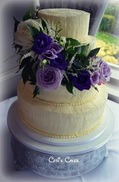 Buttercream wedding cake - Cake by Ceri's Cakes