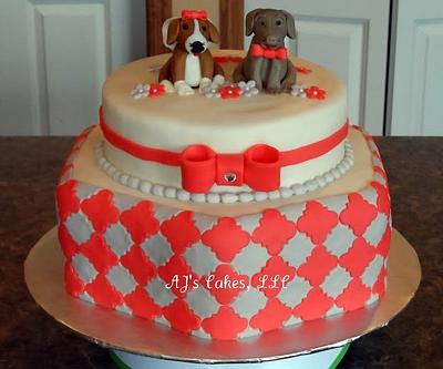 Dog Bridal Shower Cake - Cake by Amanda Reinsbach