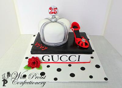 Crown Birthday Gucci Shoe Box Cake - Cake by Probst Willi Bakery Cakes