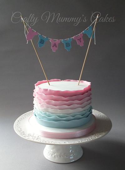 Baby shower ruffles - Cake by CraftyMummysCakes (Tracy-Anne)