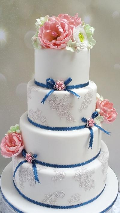 Kelly Wedding Cake - Cake by Scrummy Mummy's Cakes