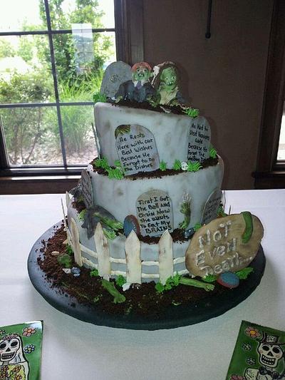 Zombie Groom's Cake - Cake by Kassie Smith