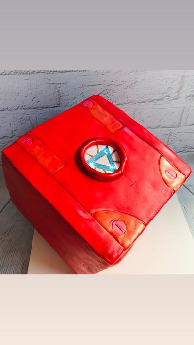 Iron Man Cube - Cake by Bombshell Bakes
