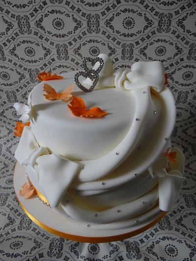 2 Tier Wedding Cake - Cake by Sarah Peckett