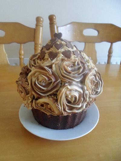 Chocolate and Coffee Giant Cupcake - Cake by Rebecca Kenny