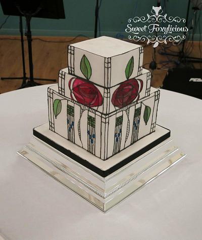 Mackintosh Rose Wedding Cake - Cake by Sweet Foxylicious