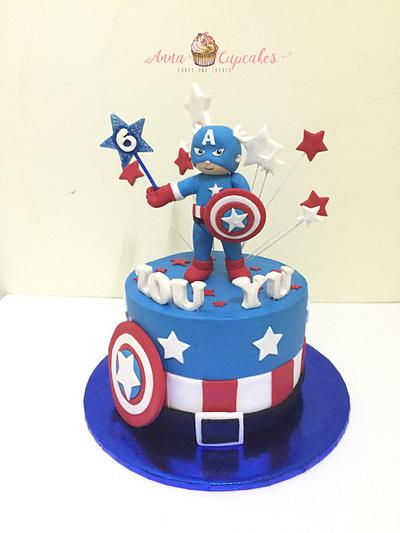 Captain America cake  - Cake by annacupcakes