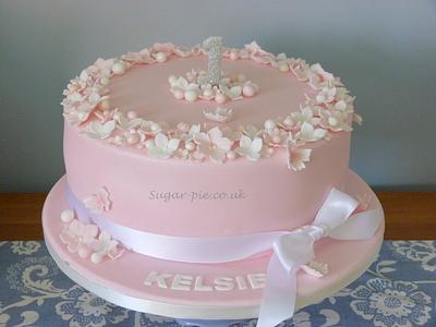 Floral 1st birthday cake - Cake by Sugar-pie