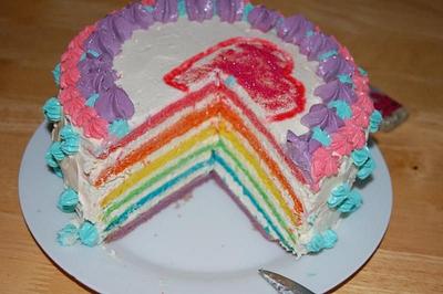 Rainbow cake - Cake by cakehappens