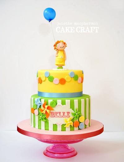 Sweet bunting and pinwheel Birthday cake - Cake by Janette MacPherson Cake Craft