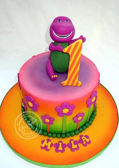 The purple dinosaur - Cake by chefsam