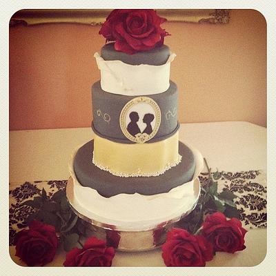 Vintage Romance Wedding Cake - Cake by Becky Pendergraft