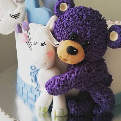 Purple bear cake 😊 - Cake by TORTESANJAVISEGRAD