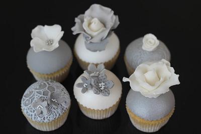Ombre Grey Mini Cupcakes - Cake by TLC