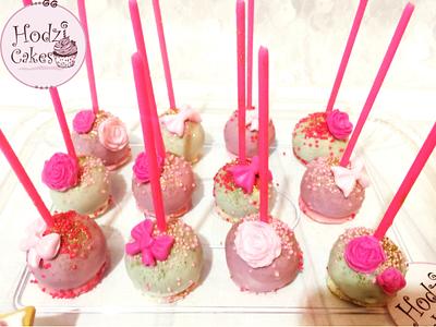 Pink glittery Cakepops - Cake by Hend Taha-HODZI CAKES