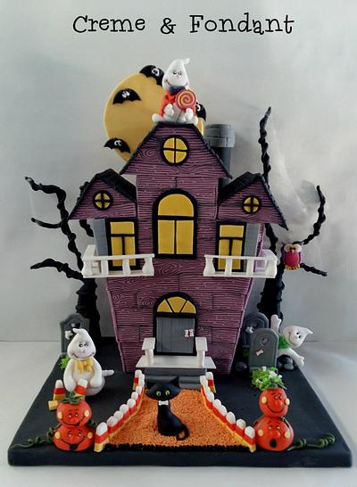 Haunted House Cake - Cake by Creme & Fondant