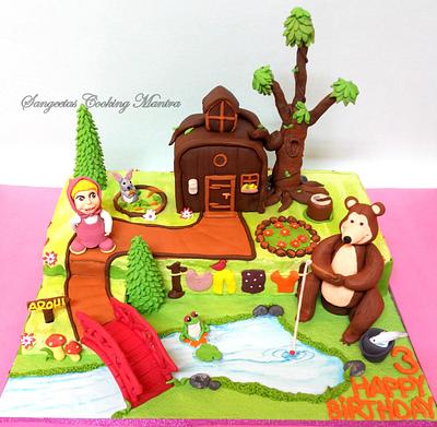 Masha and the Bear !!! - Cake by Sangeeta Roy Ghosh